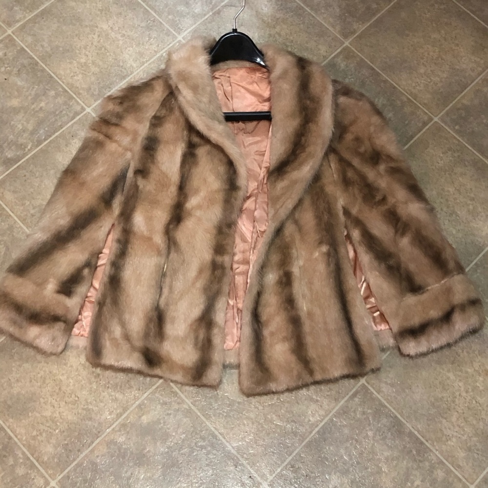 Vintage Faux Mink Fur Capelet